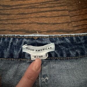 Good American Faded Light Blue Denim Jeans